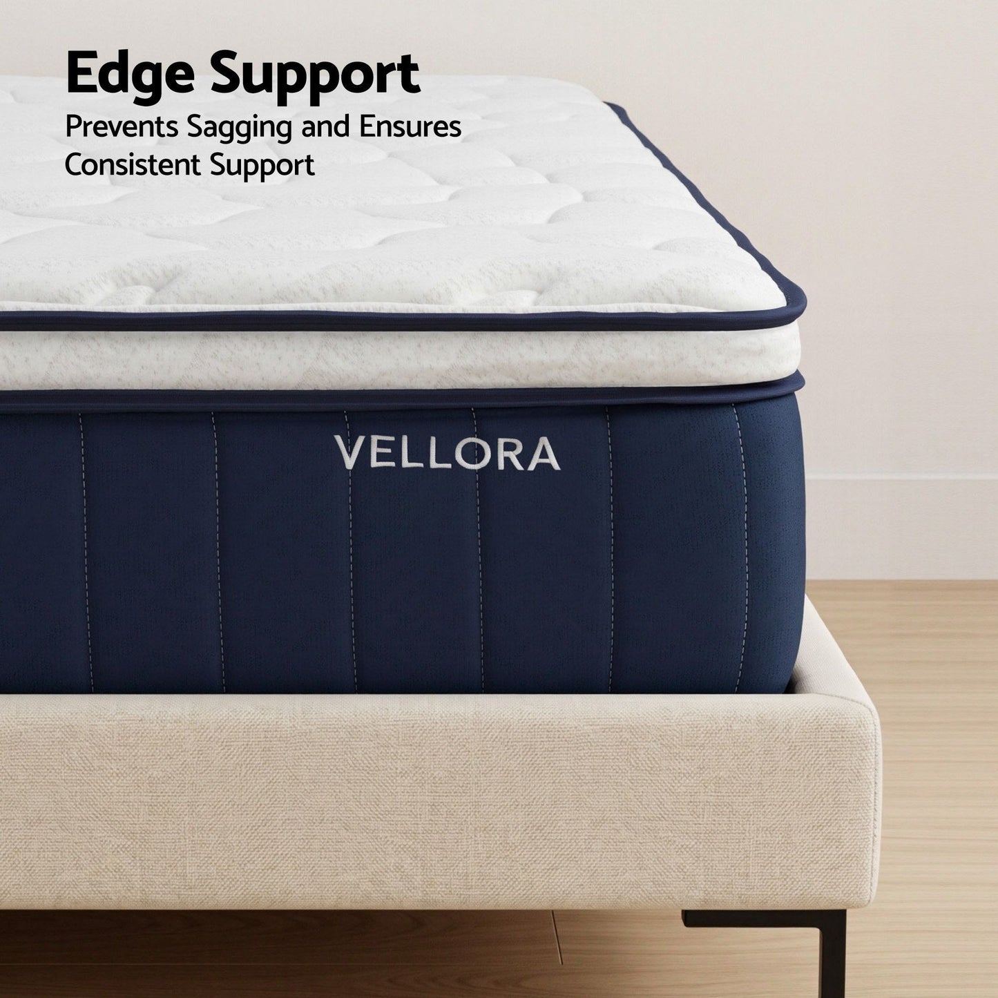 RoomSense King Single Mattress , 30cm Medium Firm Hybrid Mattress with Latex Lumbar Support for Back Pain Relief , Pocket Spring Mattress in a Box