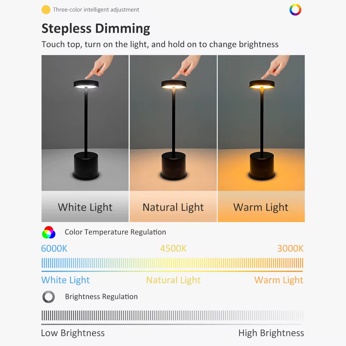 Modern Minimalist Cordless Table Lamp