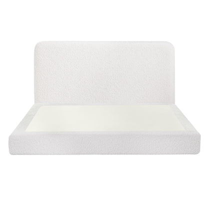 Artiss Queen Bed Frame Boucle Fabric Vacuum Compressed Beds Washable Cover No-Assembly