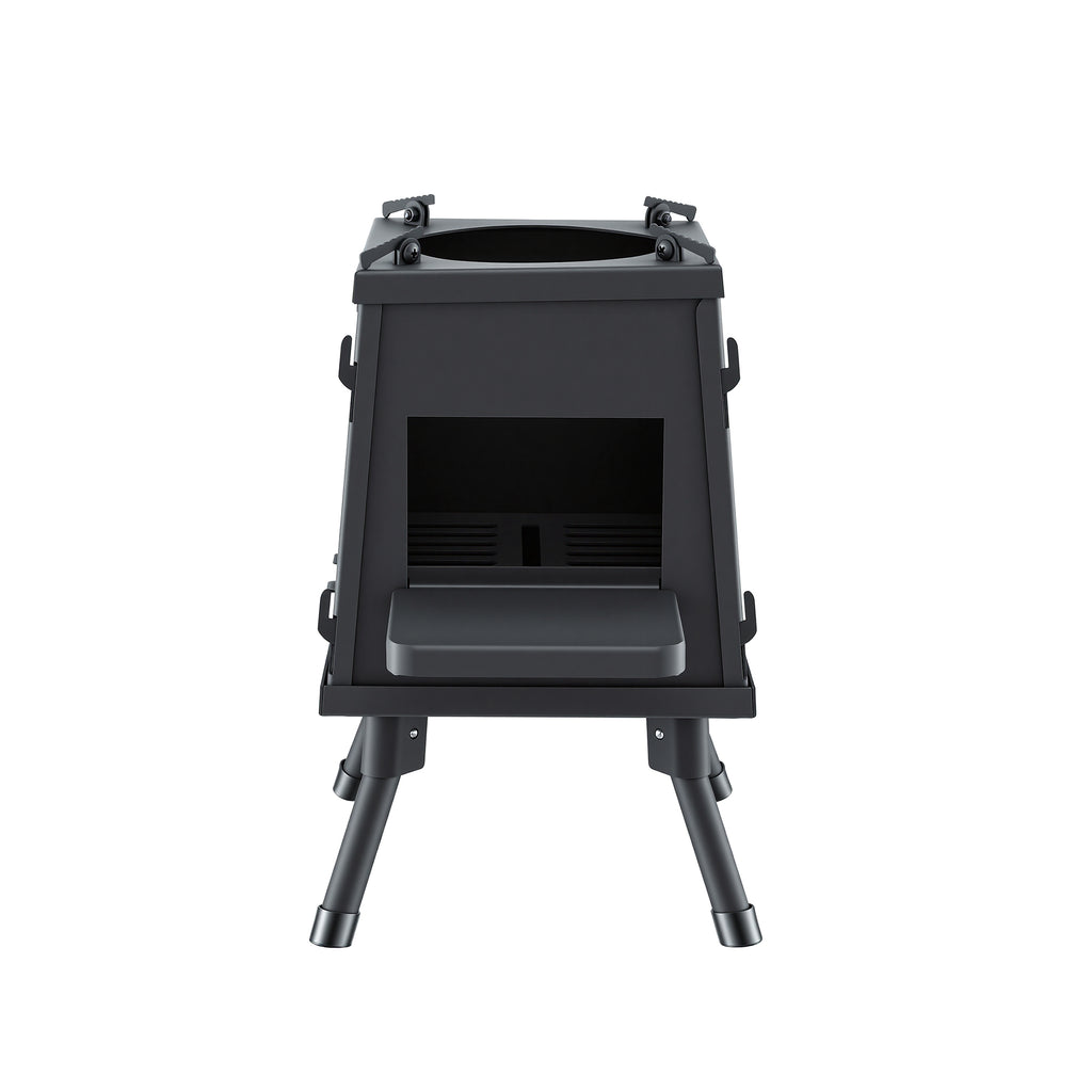 Grillz Fire Pit BBQ Portable Outdoor Fireplace Metal Camping Stove for Boiling Water, BBQ, Picnics
