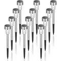 Outdoor Solar Lights LED Landscape Light Pack/Pathway Lights Stainless Steel-12