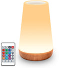 LED Table Lamp - Touch-Sensitive LED Bedside Lamp - Desk Lamp - Dimmable Remote Control with RGB Color Changing - USB Rechargeable - Portable Table Lamp - Bedroom, Living Room, Camping