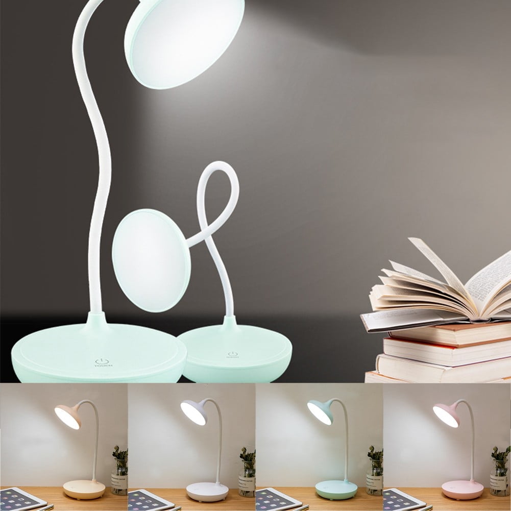 LED Desk Lamp with USB Ports,Touch Desk Lamps for Home Office with 3 Brightness Desk Light with Small Night Light,Reading Lamp Table Lamp for Bedroom Bedside Study（Pink）