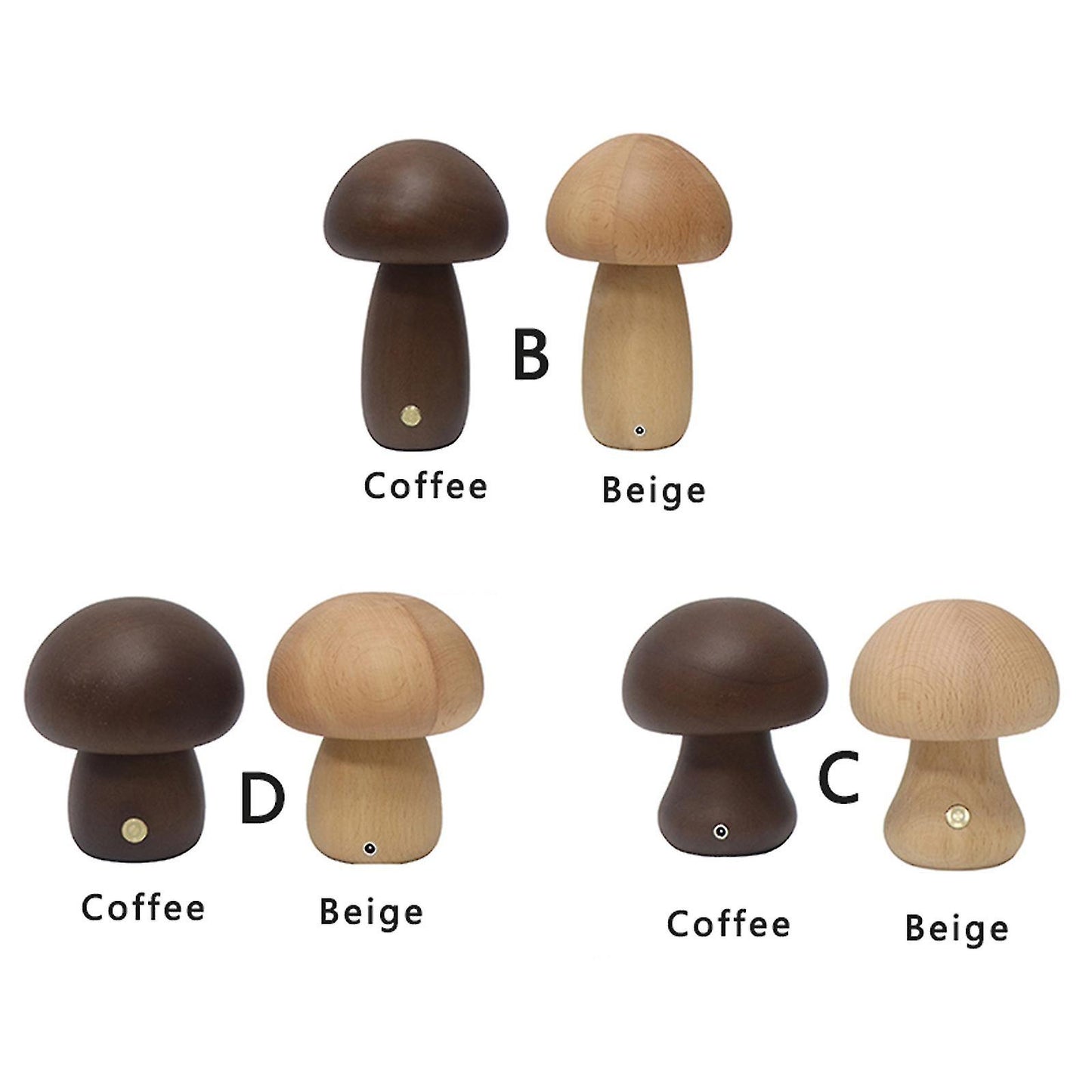 Mushroom Night Light - Wooden Lamp