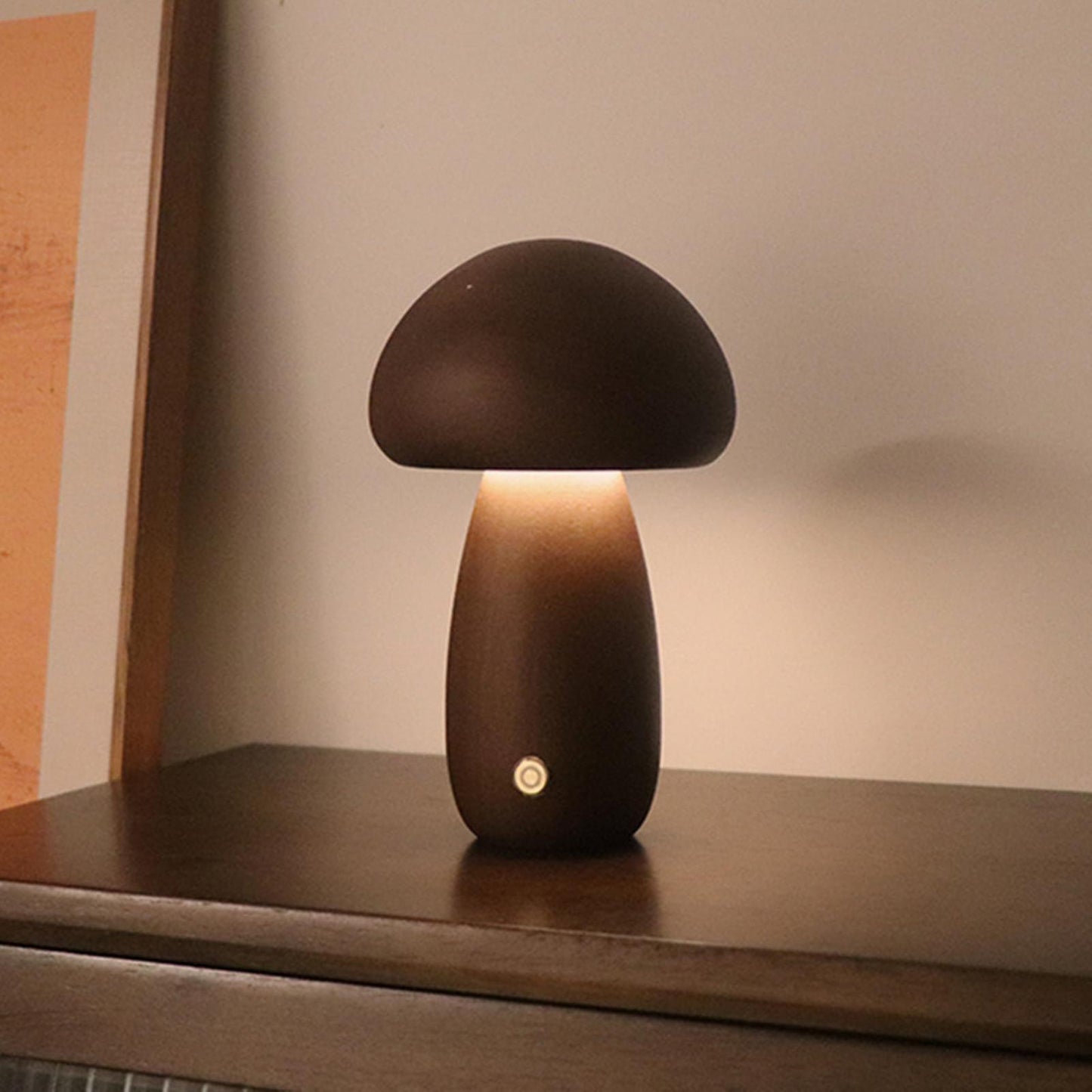Mushroom Night Light - Wooden Lamp
