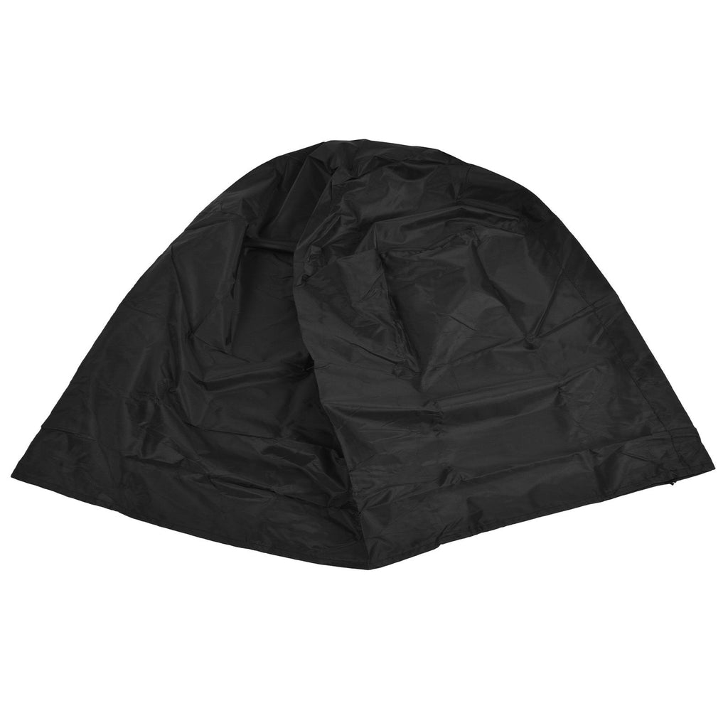 Fire Pit Cover Round Black Waterproof Dustproof Polyester Fiber Firepit Cover for Home Outdoor