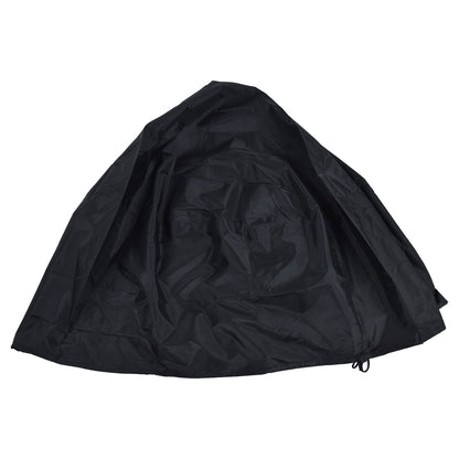 Fire Pit Cover Round Patio Outdoor Fireplace Cover Waterproof Dustproof UV Protection for All Seasons Black