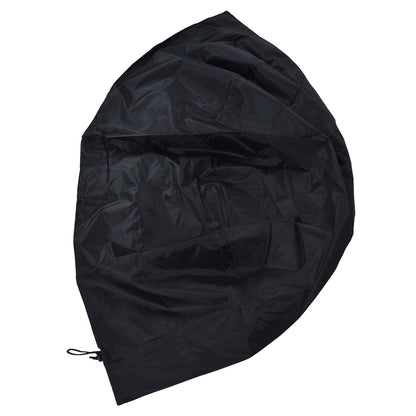 Fire Pit Cover Round Patio Outdoor Fireplace Cover Waterproof Dustproof UV Protection for All Seasons Black