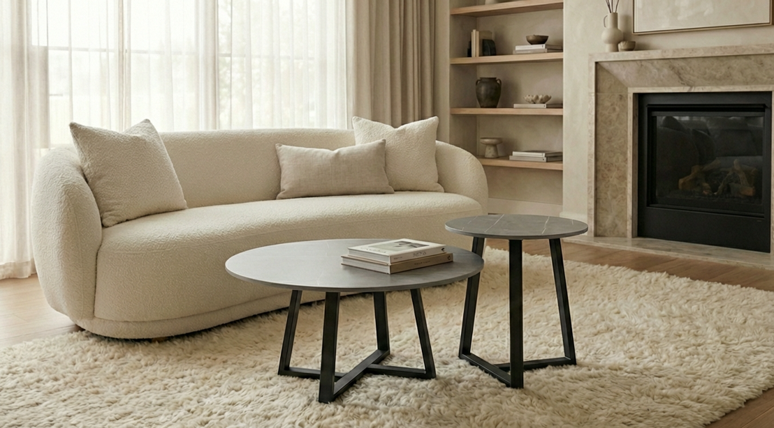 Interior Ave - Broadway Two Tier Coffee Table Set - Stone Grey
