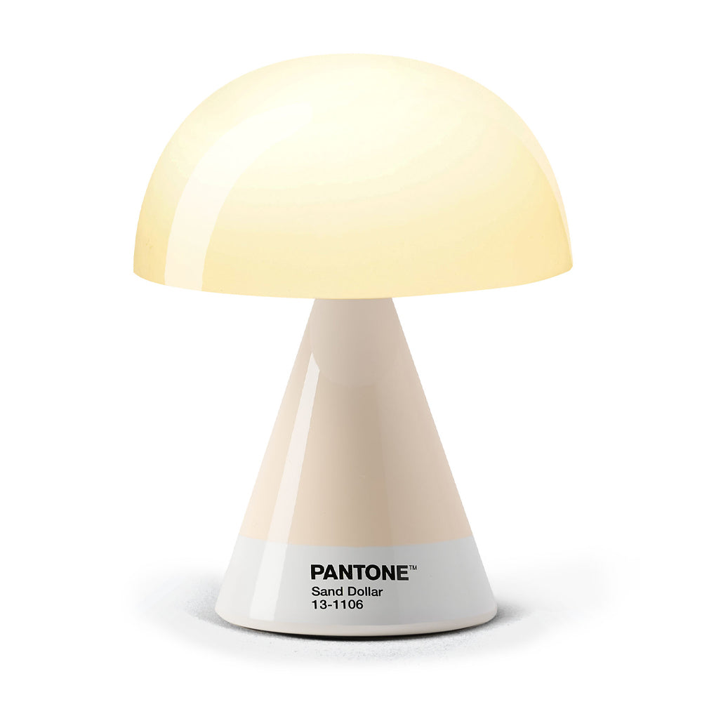 Lexon GIFT Set PANTONE - Includes Mino+ Mini Speaker, Flip Classic Clock, Mina M Lamp, Thykho 3  Speaker - Sand