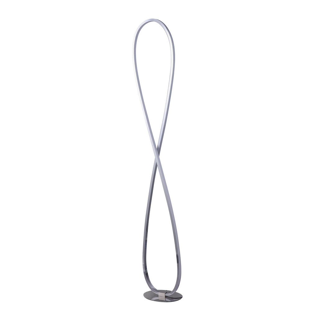 Infinite LED Floor Lamp - Chrome
