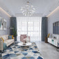200x300cm Large Floor Blue Triangle Rug – Modern Area Carpet for Bedroom & Lounge