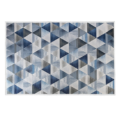 200x300cm Large Floor Blue Triangle Rug – Modern Area Carpet for Bedroom & Lounge