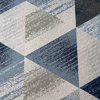 200x300cm Large Floor Blue Triangle Rug – Modern Area Carpet for Bedroom & Lounge