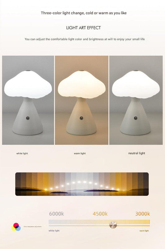 Red Mushroom LED Table Lamp