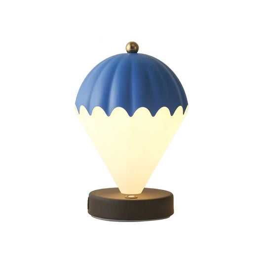 Blue Rechargeable Hot Air Balloon LED Touch Lamp
