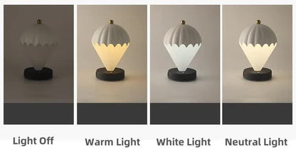 Blue Rechargeable Hot Air Balloon LED Touch Lamp