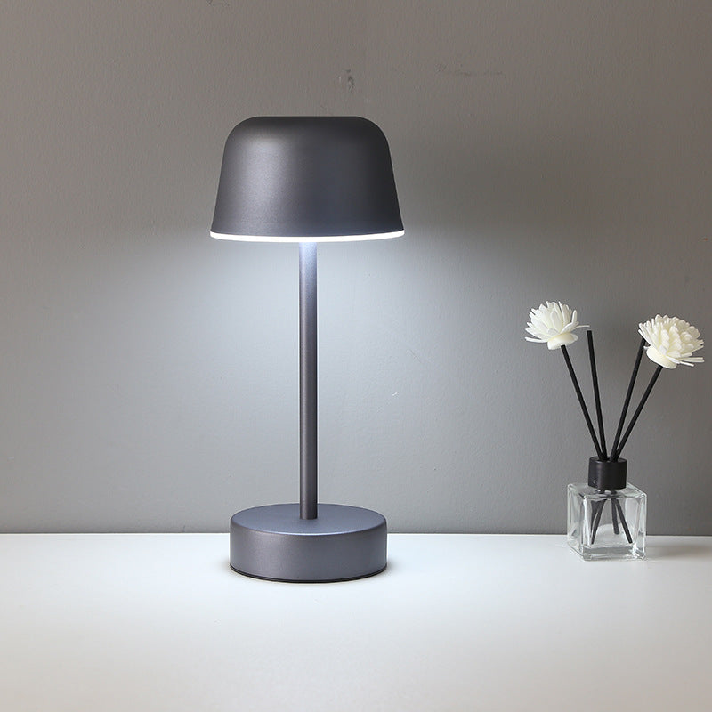 Dark Green Modern Minimalist LED Table Lamp - Rechargeable Touch Control Desk Light