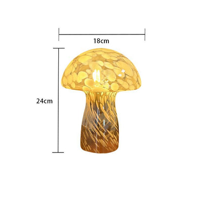 Retro Nordic Glass Mushroom Table Lamp