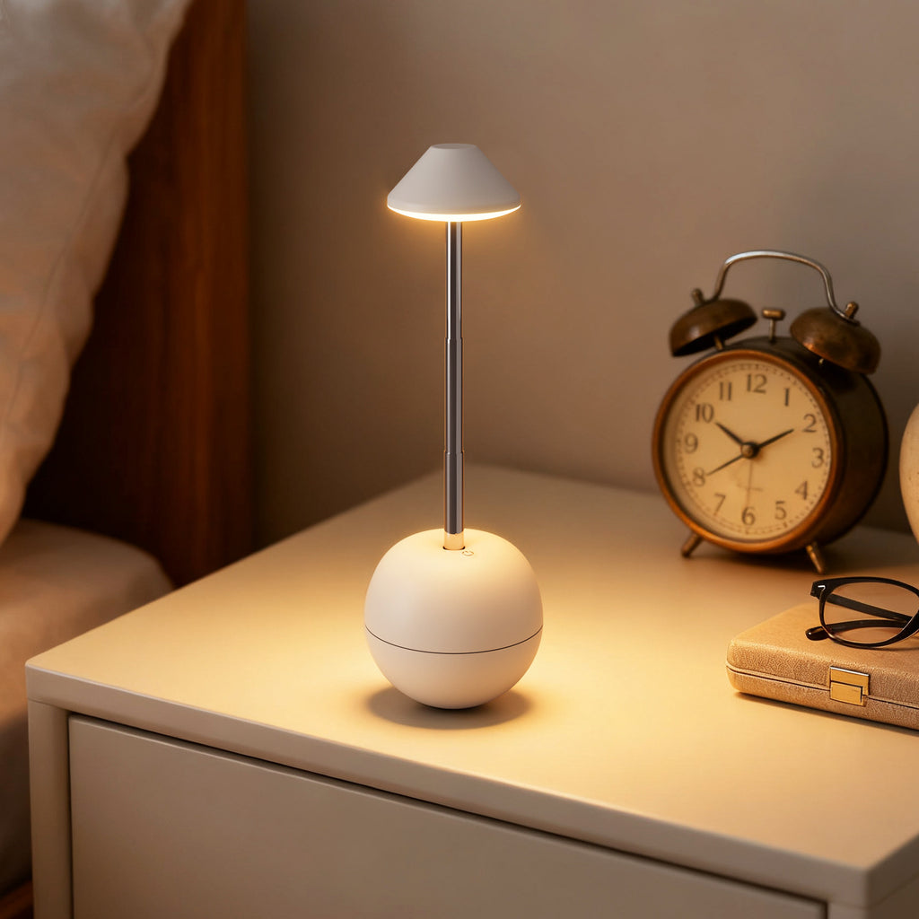 Green Creative Tumbler LED Night Light - Rechargeable RGB Desk Lamp with Remote Control - Height Adjustable, Brightness Adjustable, Bedside Ambient Light