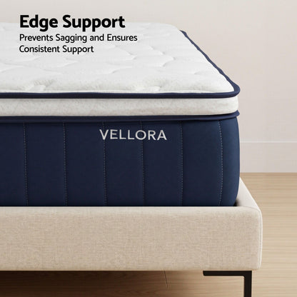 RoomSense King Single Mattress , 30cm Medium Firm Hybrid Mattress with Latex Lumbar Support for Back Pain Relief , Pocket Spring Mattress in a Box