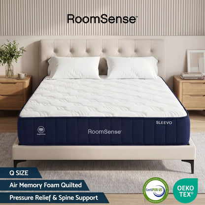 RoomSense Queen Mattress, 26cm Orthopedic Firm Mattress for Back Pain Relief, Pocket Spring Hybrid Mattress