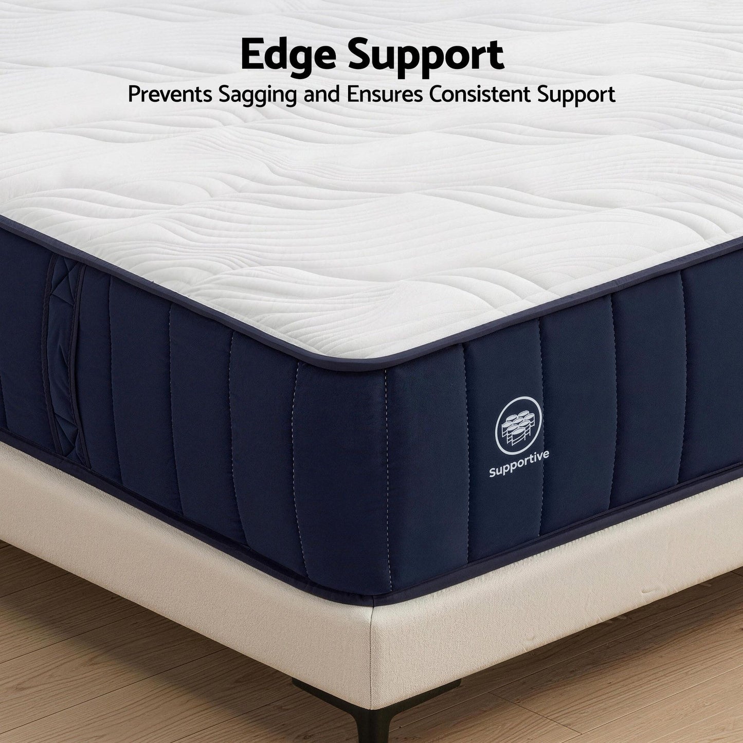 RoomSense Queen Mattress, 26cm Orthopedic Firm Mattress for Back Pain Relief, Pocket Spring Hybrid Mattress