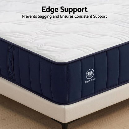 RoomSense Single Mattress, 26cm Orthopedic Firm Mattress for Back Pain Relief, Pocket Spring Hybrid Mattress